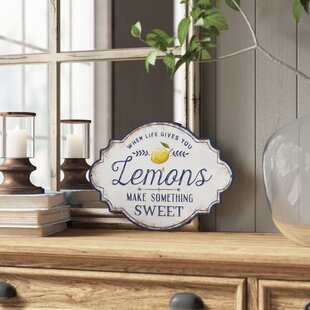 Lemon Decor For Kitchen Tier Tray Decor | Wayfair